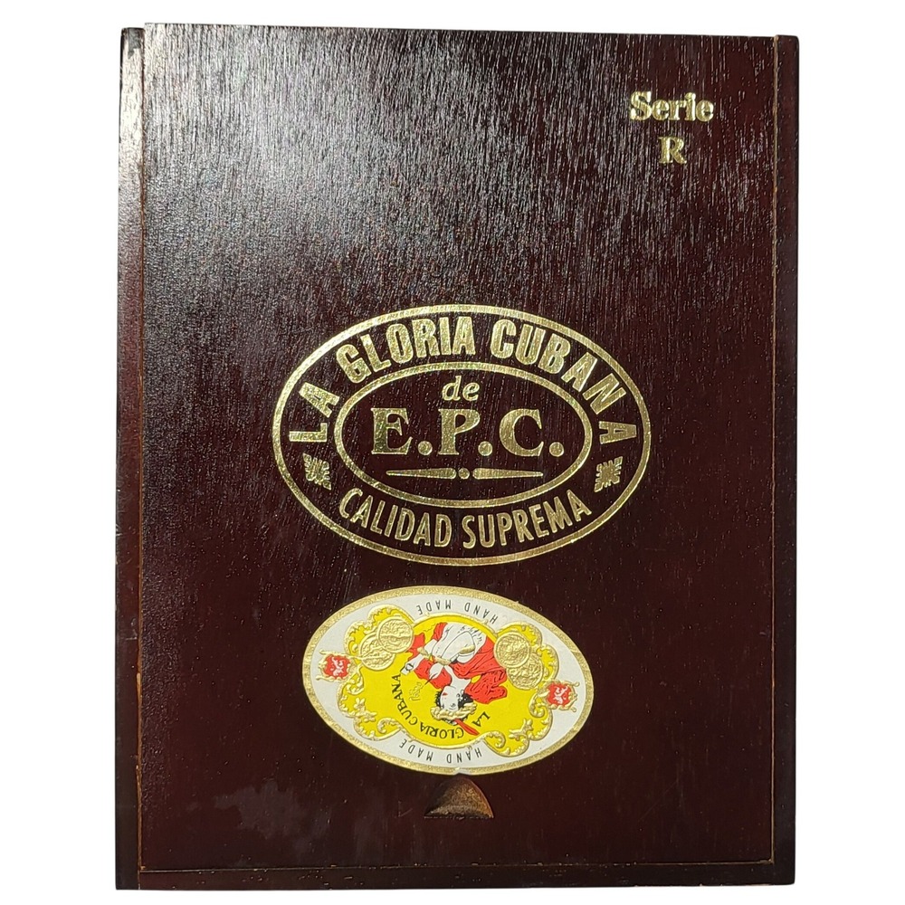 La Gloria Cubana Serie R No 7 Maduro Empty Wooden Cigar Box Dominican Republic*